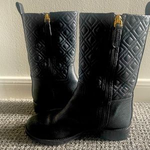 Tory Burch Quilted Boots Size 6.5